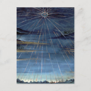 Vintage Comet Book Illustration Mitternachtssonne Postcard