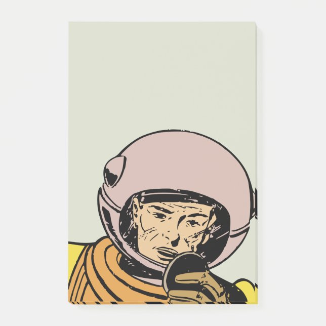 Vintage Comic Book Astronaut Hero Post-it Notes (Front)