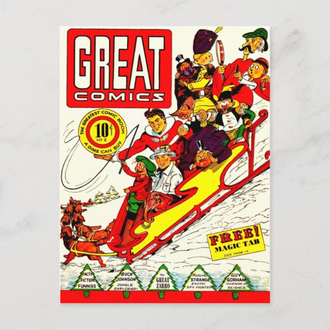 Vintage Comic Characters Postcard (Front)