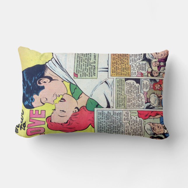 Vintage Comic Lumbar Pillow (Front)