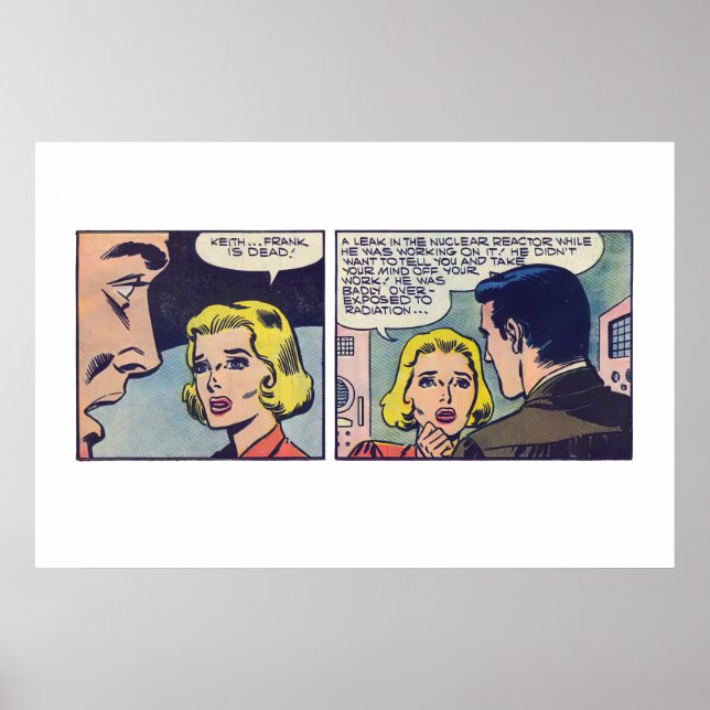 Vintage Comic Strip "Keith... Frank is Dead!" Poster (Front)