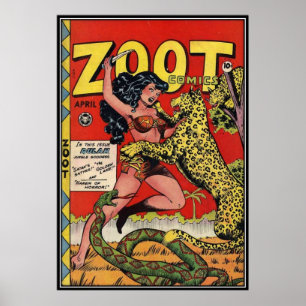 Vintage comic strips - poster