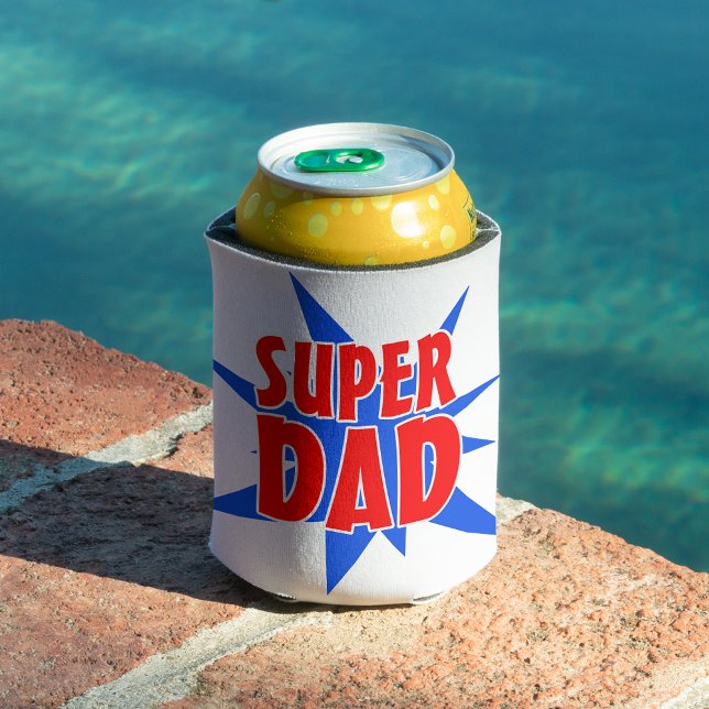 Vintage Comic Super Dad Father's Day Can Cooler (Creator Uploaded)
