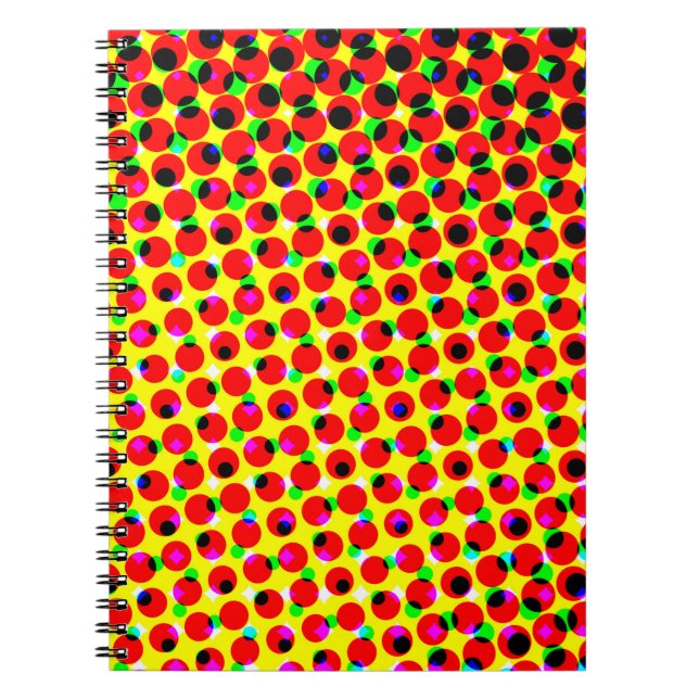 vintage comics colourful halftone backgroundabstra notebook (Front)