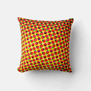 vintage comics colourful halftone backgroundabstra throw pillow