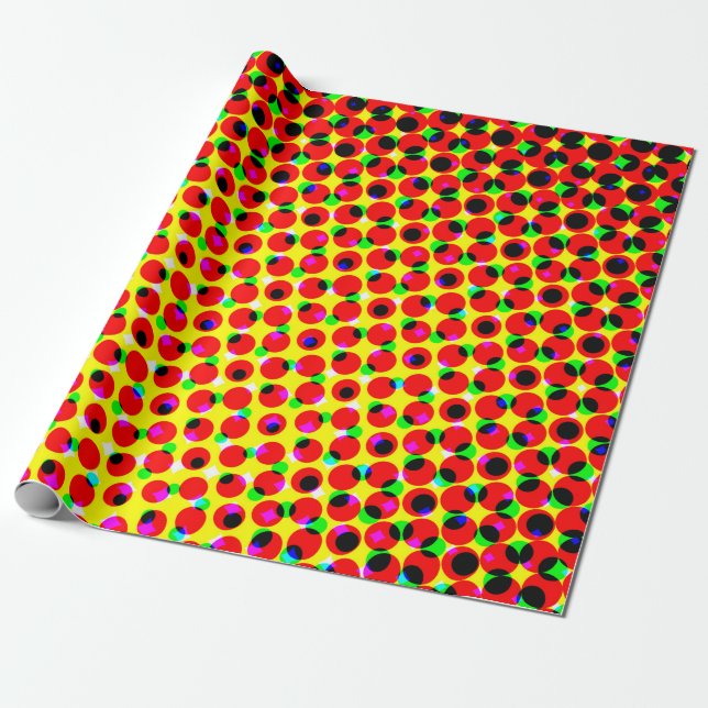 vintage comics colourful halftone backgroundabstra wrapping paper (Unrolled)