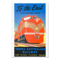 Vintage Commonwealth Railways poster