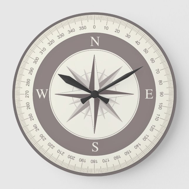 Vintage Compass Clock (static compass graphic) (Front)