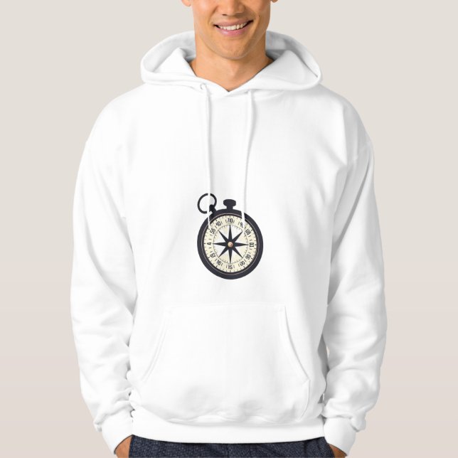 Vintage Compass Illustration Hoodie (Front)