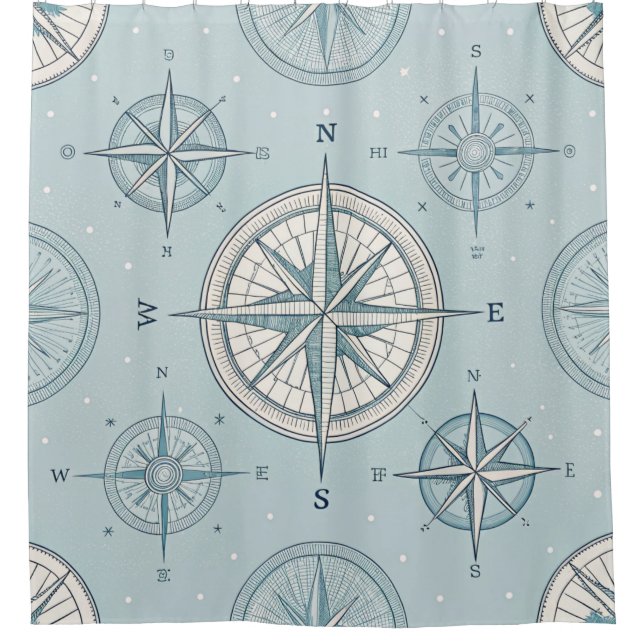 Vintage Compass Nautical Seamless Pattern (1) (Front)