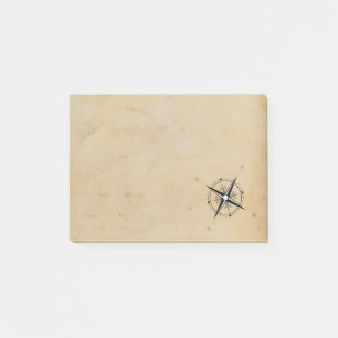 Vintage Compass Rose Adventure Exploration Post-it Notes