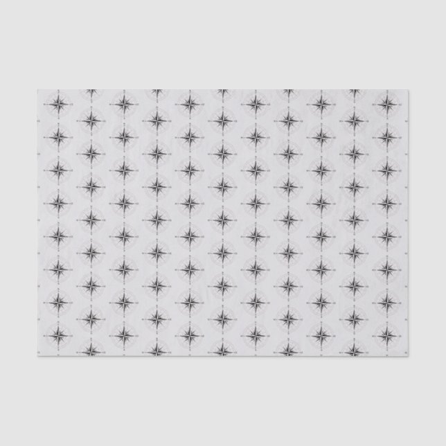 Vintage Compass Rose    Tissue Paper (Front)