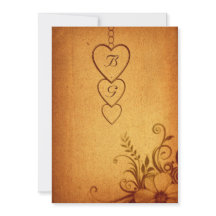 Vintage Composition Wedding Invitation