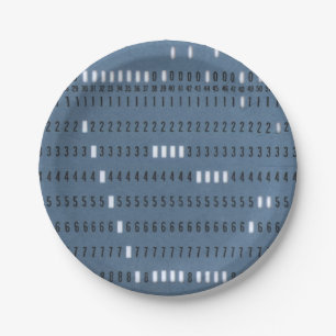 Vintage Computer Punched Card Paper Plate