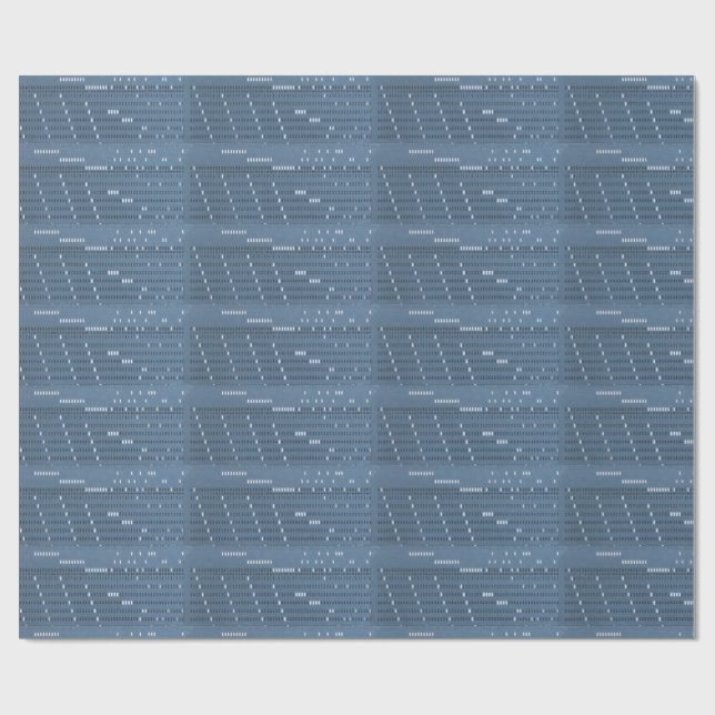 Vintage Computer Punched Card Wrapping Paper (Flat)