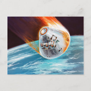 Vintage Concept Depicting Apollo Command Module Postcard