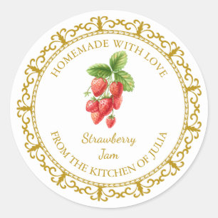 Vintage confiture de fraises maison Étiquette l Bl