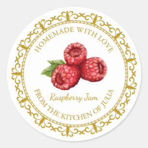 Vintage confiture de framboise maison Étiquette l