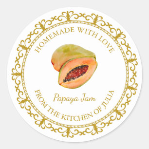 Vintage confiture de papaye maison Étiquette l bla