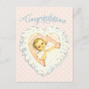 Vintage Congratulations for New Baby Postcard