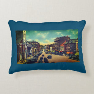Vintage Congress Street, Portsmouth, NH Photo Accent Pillow
