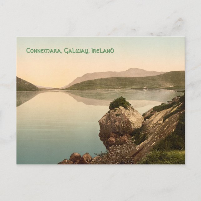 Vintage Connemara, Galway, Irlande Carte avec musi (Devant)