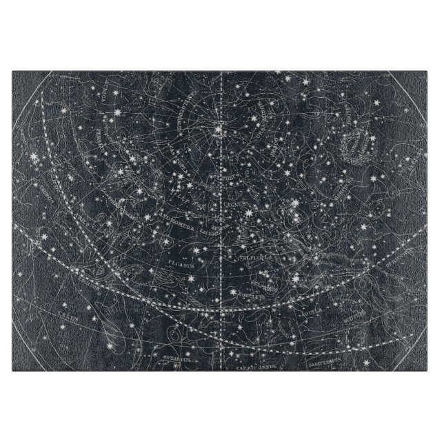 Vintage Constellation Map Cutting Board (Front)
