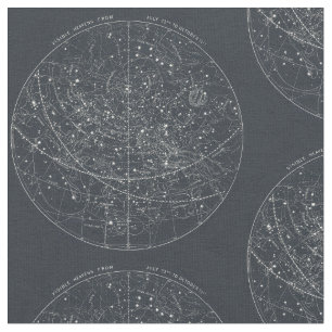 Vintage Constellation Map Fabric