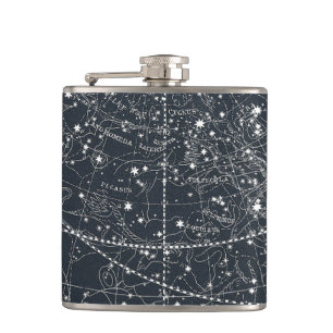 Vintage Constellation Map Hip Flask