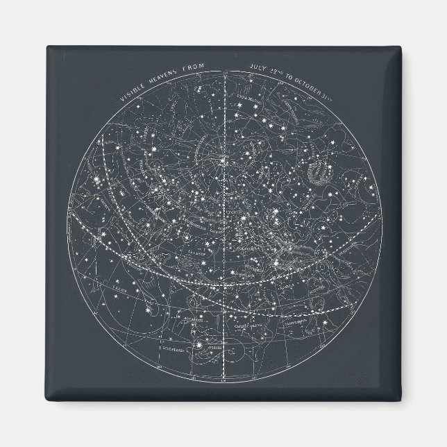 Vintage Constellation Map Magnet (Front)