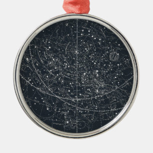 Vintage Constellation Map Metal Ornament