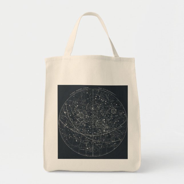 Vintage Constellation Map Tote Bag (Front)