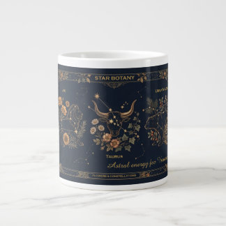 Vintage Constellations: Star Botany Gold & Navy Large Coffee Mug