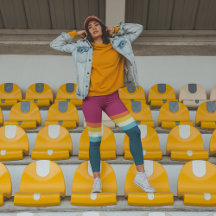 Vintage Contrast Leggings
