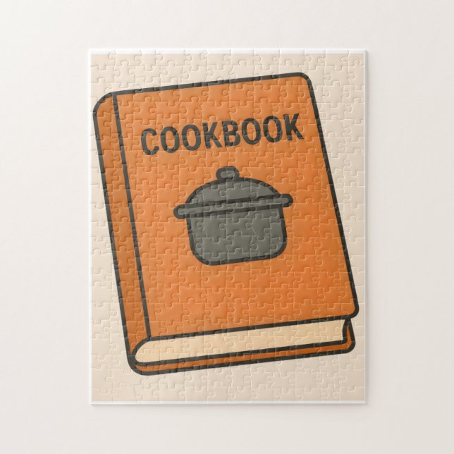 Vintage Cookbook | Cozy Kitchen Jigsaw  Puzzle (Vertical)