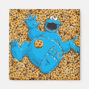 Vintage Cookie Monster and Cookies Magnet