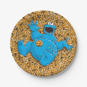 Vintage Cookie Monster and Cookies Paper Plate