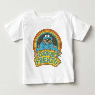 Vintage Cookie Monster   Cookie Frenzy Baby T-Shirt
