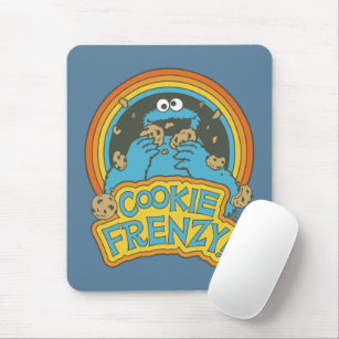 Vintage Cookie Monster   Cookie Frenzy Mouse Pad