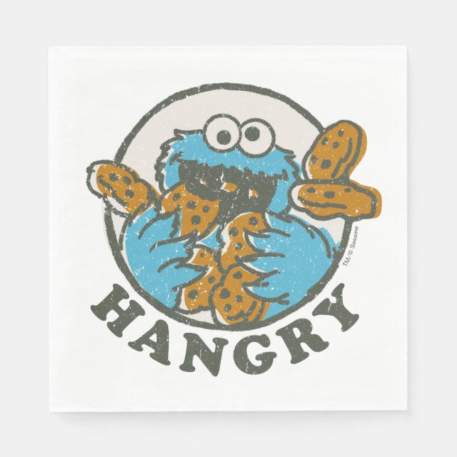Vintage Cookie Monster | Hangry Napkin (Front)