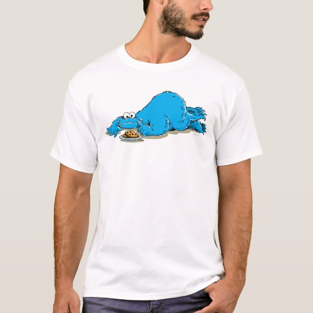 Vintage Cookie Monster Plate of Cookies T-Shirt (Front)