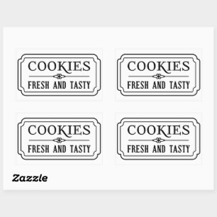 Vintage Cookies Fresh and Tasty Bakery Design Sticker
