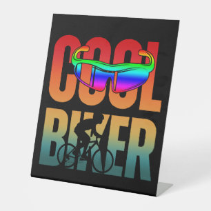 Vintage Cool Biker Pedestal Sign