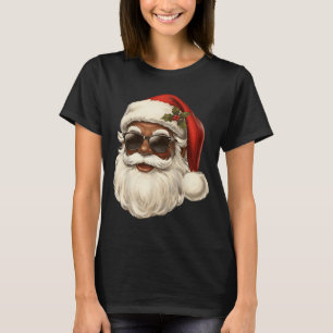 Vintage Cool Black Christmas Santa African Xmas Me T-Shirt