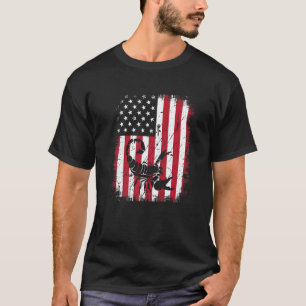 Vintage Cool Scorpion Animal Retro Usa American Fl T-Shirt
