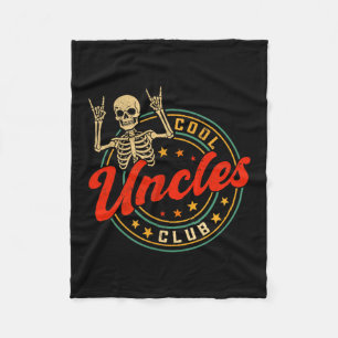 Vintage Cool Uncles Club Retro Funny New Uncle Men Fleece Blanket