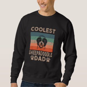 Vintage Coolest Sheepadoodle Dad Dog With Sunglass Sweatshirt