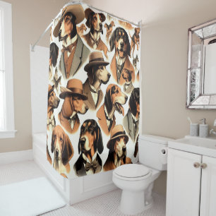 Vintage Coonhound Dog Seamless
