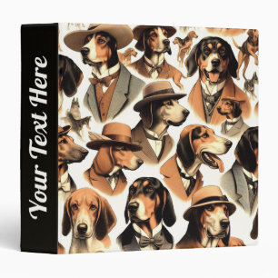 Vintage Coonhound Dog Seamless Binder