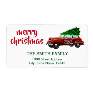 Vintage Coordinating Christmas Address